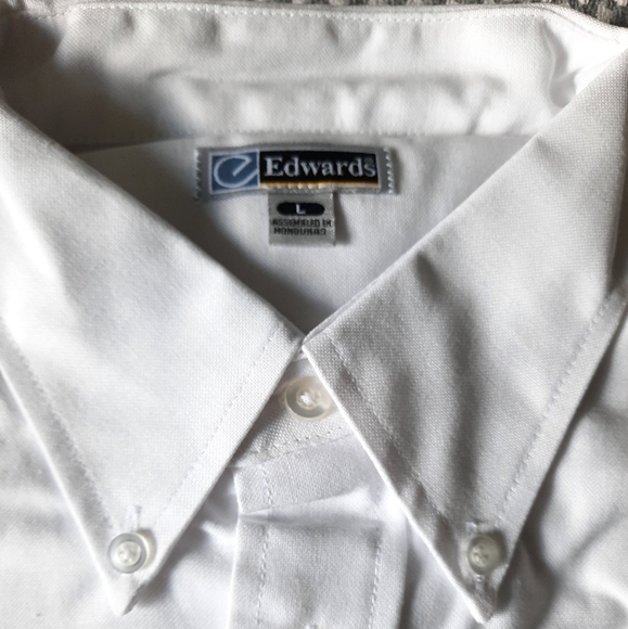 Edwards Men's white shirt size L - Picture 4 of 8